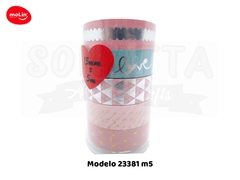 Washi Tape MOLIN Love Tubo com 5 unidades Modelo 5 - 23381 - comprar online