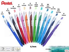 Caneta PENTEL Energel Wave Azul - BL437-C - comprar online