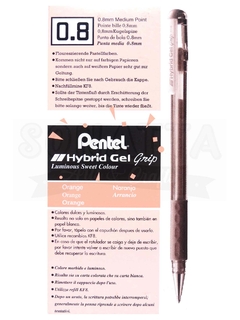 Caneta PENTEL Hybrid Gel Grip Pastel Laranja - K118-LF - comprar online