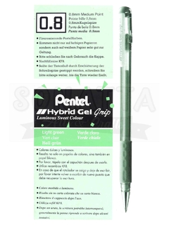 Caneta PENTEL Hybrid Gel Grip Pastel Verde - K118-LK - comprar online