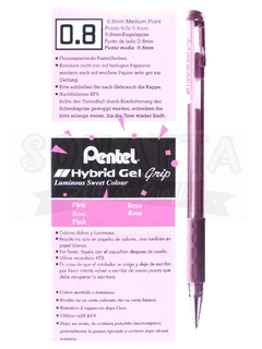 Caneta PENTEL Hybrid Gel Grip Pastel Rosa - K118-LP - comprar online