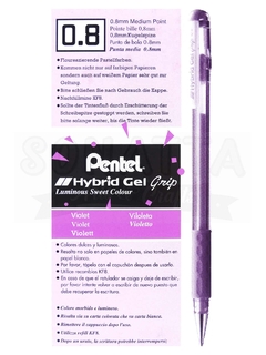 Caneta PENTEL Hybrid Gel Grip Pastel Violeta - K118-LV - comprar online
