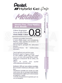 Caneta PENTEL Hybrid Gel Grip Metálica Rosa Metálico - K118-MP - comprar online