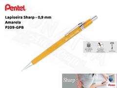 Lapiseira PENTEL Sharp Tradicional Amarela 0.9mm – P209-GPB