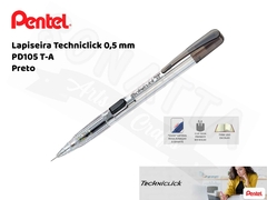 Lapiseira PENTEL Techniclick 0,5 Preta – SMPD105T-A (Blister)