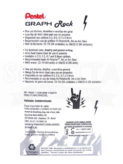 Lapiseira PENTEL Graph Rock 0,3mm - PG203 - Sonatta Arts & Crafts