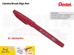 Brush PENTEL Sign Pen Vermelha - SES15C-B