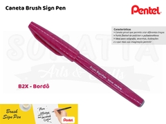 Brush PENTEL Sign Pen Bordô - SES15C-B2X