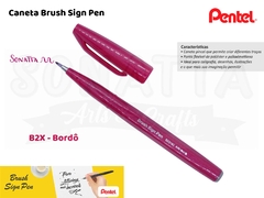 Brush PENTEL Sign Pen Bordô - SES15C-B2X - comprar online
