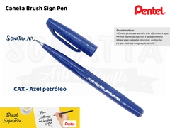 Brush PENTEL Sign Pen Azul Petróleo - SES15C-CAX - comprar online