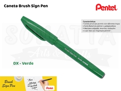 Brush PENTEL Sign Pen Verde - SES15C-DX