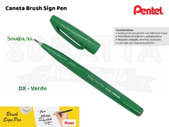 Brush PENTEL Sign Pen Verde - SES15C-DX - comprar online