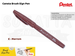 Brush PENTEL Sign Pen Marrom - SES15C-E