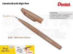 Brush PENTEL Sign Pen Marrom Claro - SES15C-E2X - comprar online