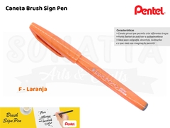 Brush PENTEL Sign Pen Laranja - SES15C-F