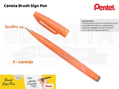 Brush PENTEL Sign Pen Laranja - SES15C-F - comprar online