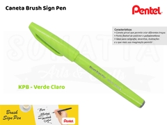 Brush PENTEL Sign Pen Verde Claro - SES15C-KPB