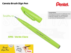 Brush PENTEL Sign Pen Verde Claro - SES15C-KPB - comprar online