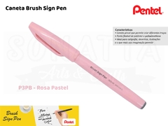 Brush PENTEL Sign Pen Rosa Pastel - SES15C-P3PB