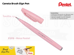 Brush PENTEL Sign Pen Rosa Pastel - SES15C-P3PB - comprar online