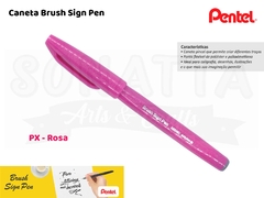Brush PENTEL Sign Pen Rosa - SES15C-PX