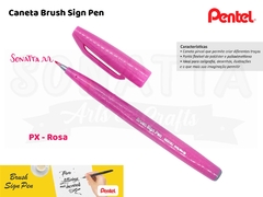 Brush PENTEL Sign Pen Rosa - SES15C-PX - comprar online