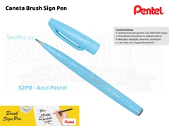 Brush PENTEL Sign Pen Azul Pastel - SES15C-S2PB - comprar online