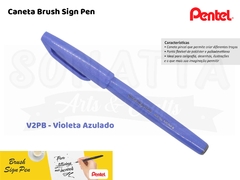 Brush PENTEL Sign Pen Violeta Azulado - SES15C-V2PB