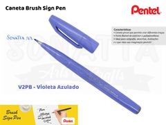 Brush PENTEL Sign Pen Violeta Azulado - SES15C-V2PB - comprar online