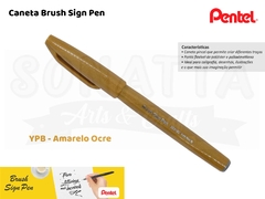 Brush PENTEL Sign Pen Amarelo Ocre - SES15C-YX