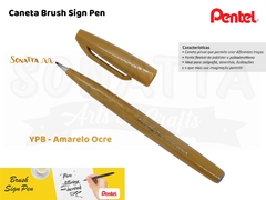 Brush PENTEL Sign Pen Amarelo Ocre - SES15C-YX - comprar online