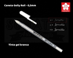 Caneta Gel SAKURA Gelly Roll 0,5mm Fina Tinta Branca - XPGB05 - comprar online