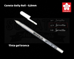 Caneta Gel SAKURA Gelly Roll 0,8mm Média Tinta Branca - XPGB08 - comprar online