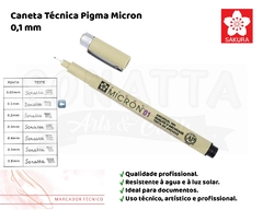 Marcador Técnico Nankin Pigma Micron SAKURA 01 preto - XSDK01 - comprar online