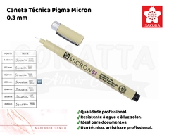 Marcador Técnico Nankin Pigma Micron SAKURA 03 preto - XSDK03 - comprar online