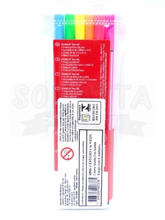 Estojo Canetas STABILO Pen 68 com 6 Cores Neon - 6806-1 - comprar online