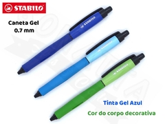 Caneta Gel STABILO Palette 0.7mm 268/1 - Corpo Azul Claro - Tinta Azul - comprar online