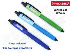 Caneta Gel STABILO Palette 0.7mm 268/1 - Corpo Azul Claro - Tinta Azul na internet