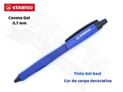 Caneta Gel STABILO Palette 0.7mm 268/1 - Corpo Azul Escuro - Tinta Azul