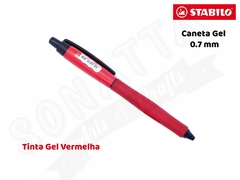 Caneta Gel STABILO Palette 0.7mm 268/1 - Corpo Vermelho - Tinta Vermelha - comprar online