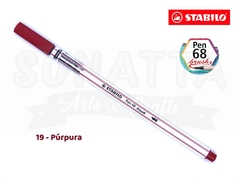 Caneta STABILO Pen 68 Brush Aquarelável - Púrpura 19