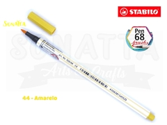 Caneta STABILO Pen 68 Brush Aquarelável - Amarelo 44 - comprar online
