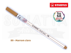 Caneta STABILO Pen 68 Brush Aquarelável - Marrom Claro 89