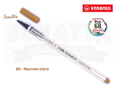 Caneta STABILO Pen 68 Brush Aquarelável - Marrom Claro 89 - comprar online
