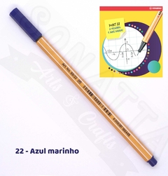 Caneta STABILO Point 88 - Azul Marinho 22