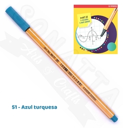 Caneta STABILO Point 88 - Azul Turquesa 51