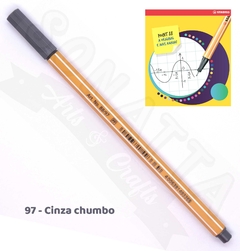 Caneta STABILO Point 88 - Cinza Chumbo 97