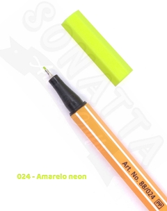 Caneta STABILO Point 88 Neon - Amarelo neon 024 - comprar online