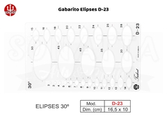 Gabarito TRIDENT Elipses 30 graus D-23