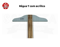 Régua T TRIDENT com Borda Acrílica 80cm Fixa - 5508